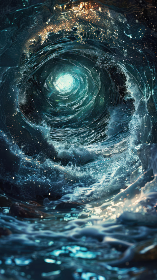 Oceanic Vortex - Mobile Wallpaper